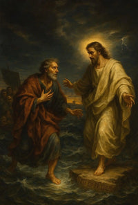 Biblical Stormy Sea Scene - Cultural or Heritage Poster PosterGoat