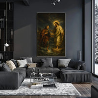 Biblical Stormy Sea Scene - Cultural or Heritage Poster PosterGoat