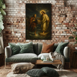 Biblical Stormy Sea Scene - Cultural or Heritage Poster PosterGoat