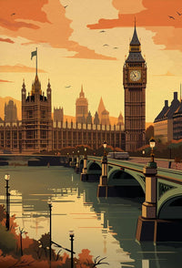 Big Ben London Scenic Travel Poster PosterGoat