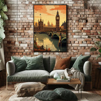 Big Ben London Scenic Travel Poster PosterGoat