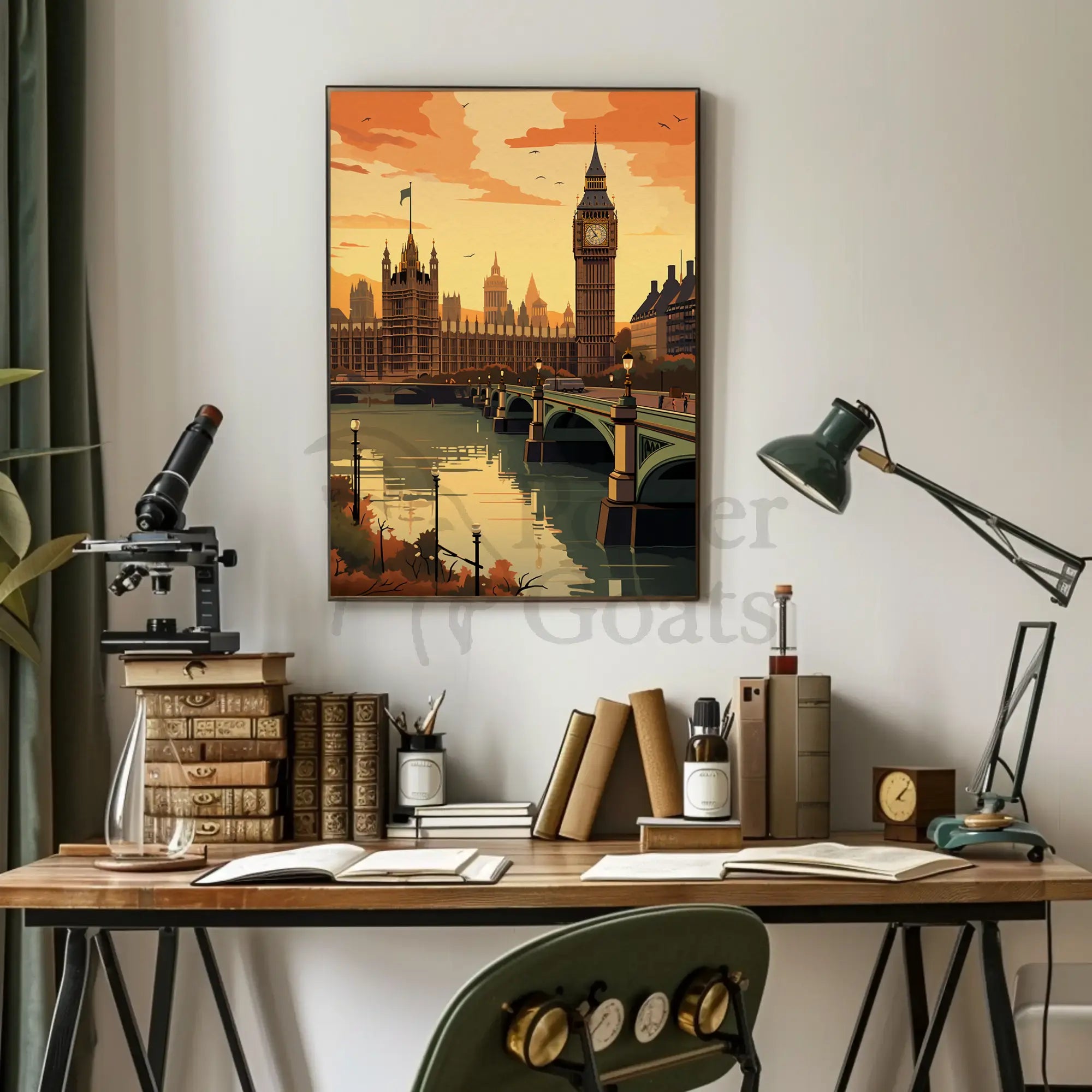 Big Ben London Scenic Travel Poster PosterGoat