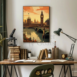 Big Ben London Scenic Travel Poster PosterGoat