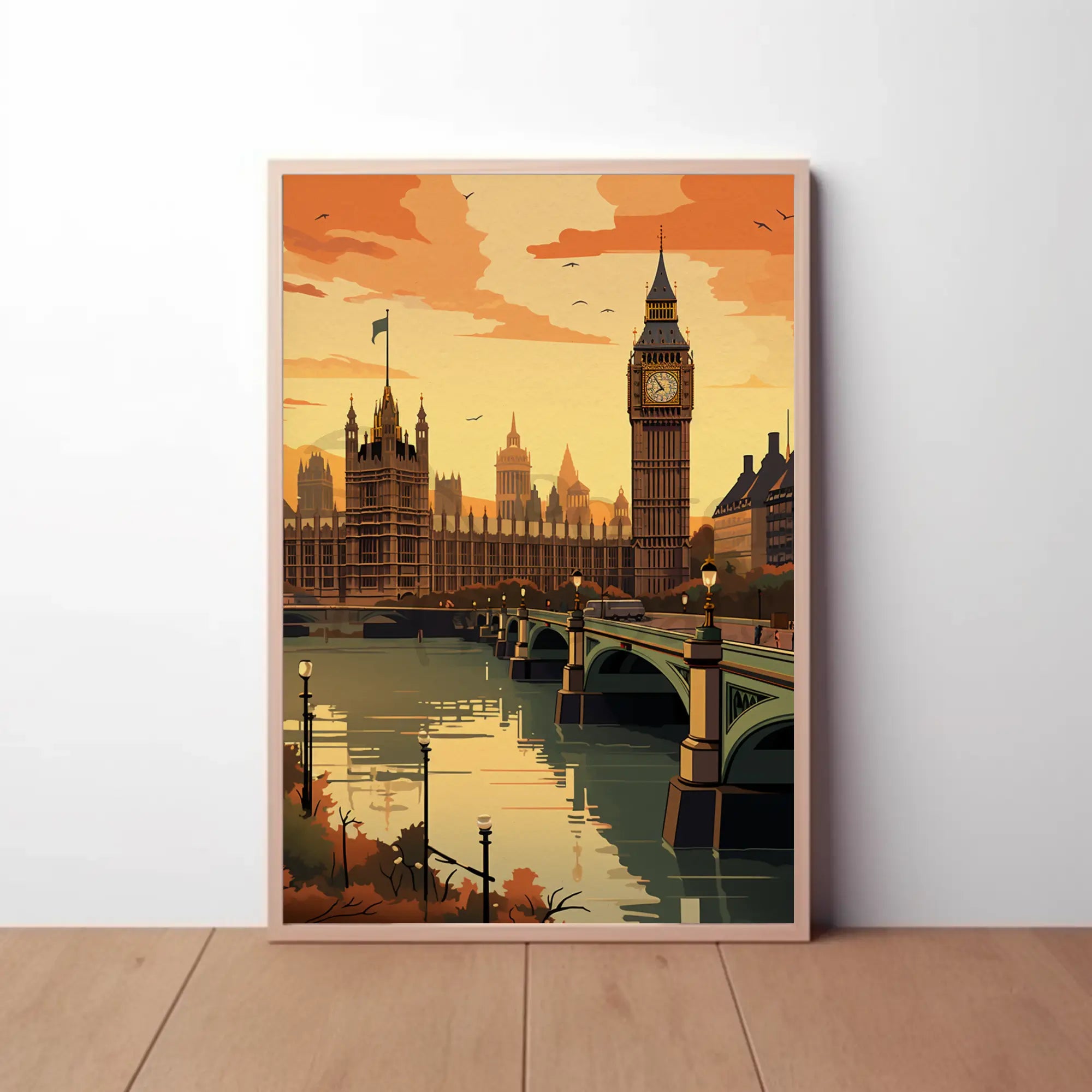 Big Ben London Scenic Travel Poster PosterGoat