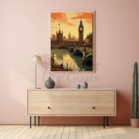 Big Ben London Scenic Travel Poster PosterGoat