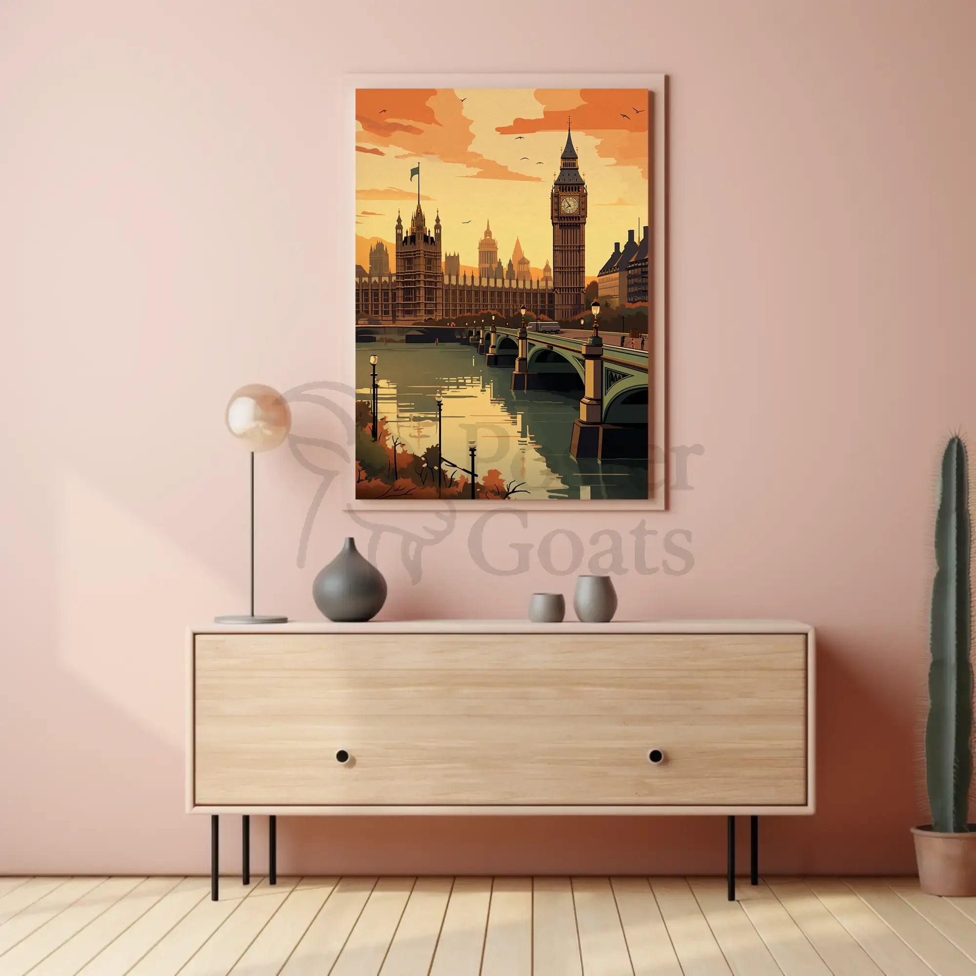 Big Ben London Scenic Travel Poster PosterGoat