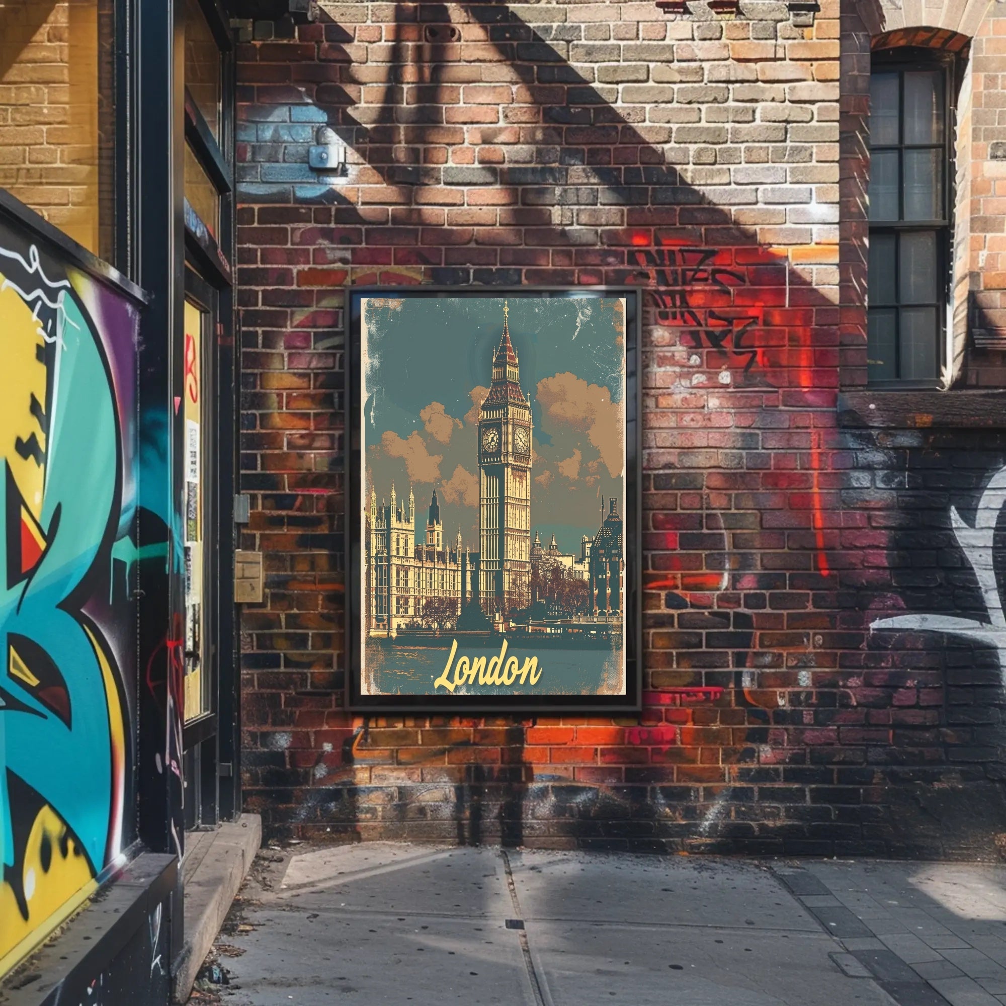 Big Ben London Vintage Travel Poster PosterGoat