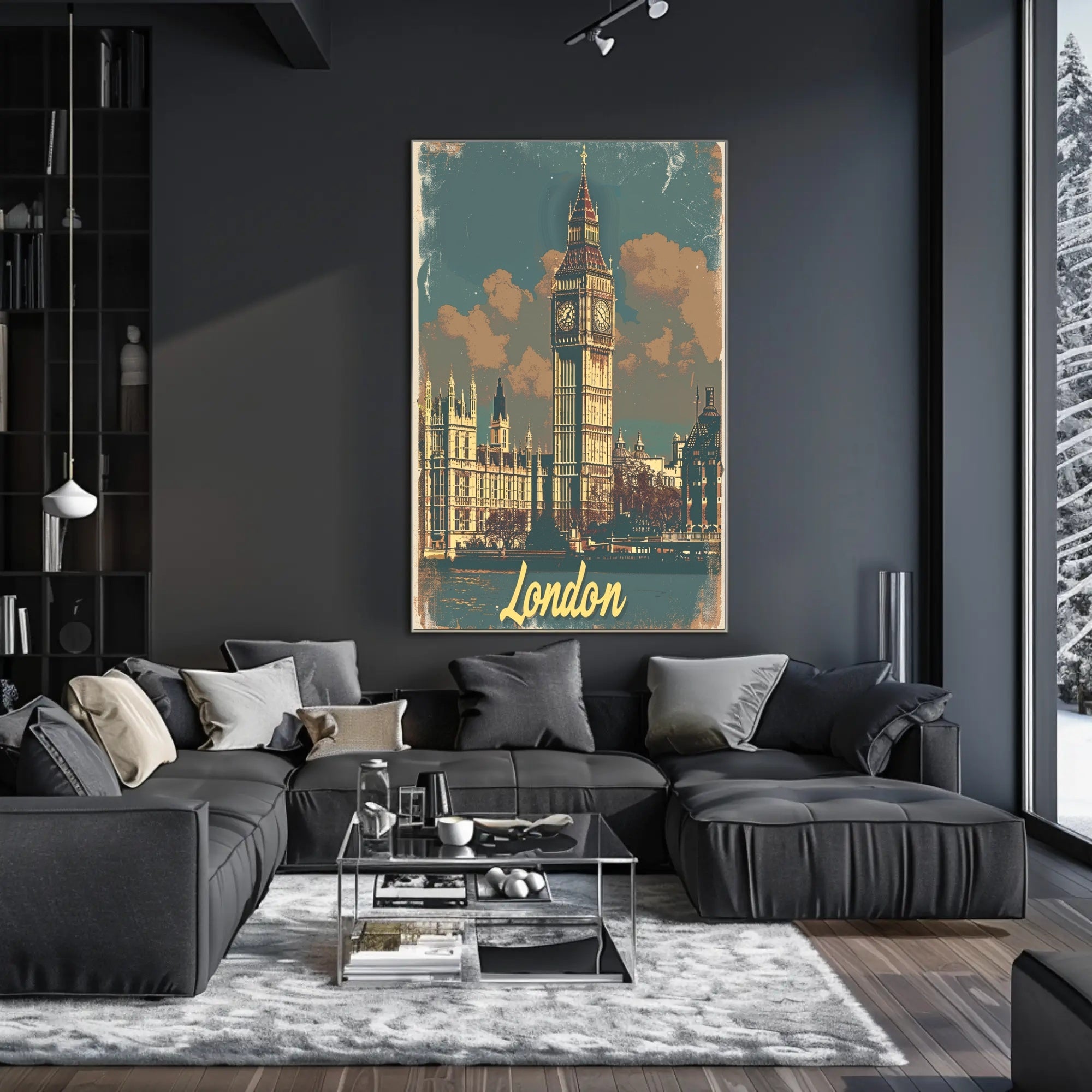 Big Ben London Vintage Travel Poster PosterGoat