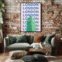 Big Ben Modern London Travel Poster PosterGoat
