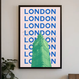 Big Ben Modern London Travel Poster PosterGoat