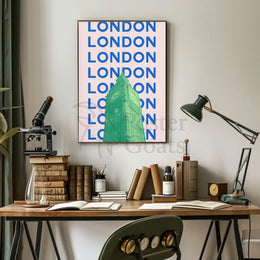 Big Ben Modern London Travel Poster PosterGoat