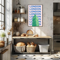 Big Ben Modern London Travel Poster PosterGoat