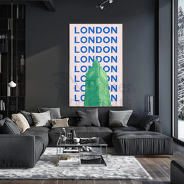 Big Ben Modern London Travel Poster PosterGoat