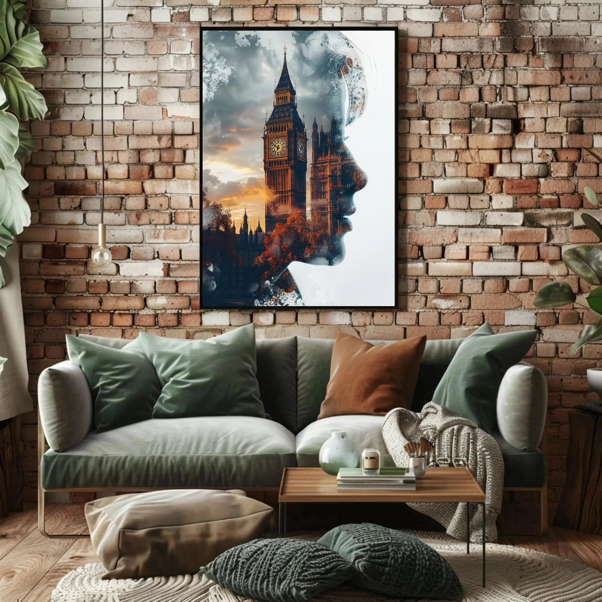 Big Ben Silhouette Reflection Artistic Travel Poster PosterGoat