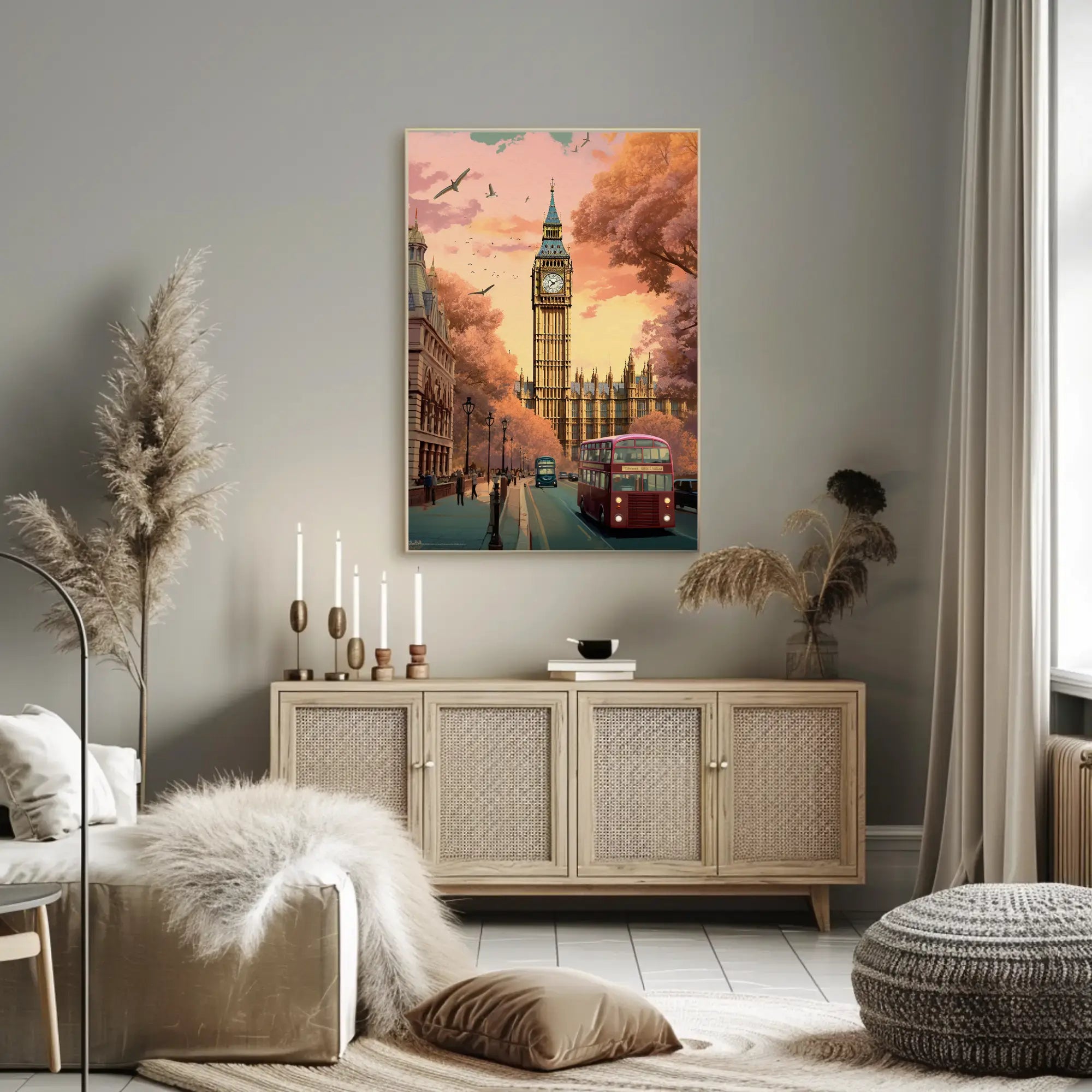 Big Ben Sunset Travel Poster PosterGoat