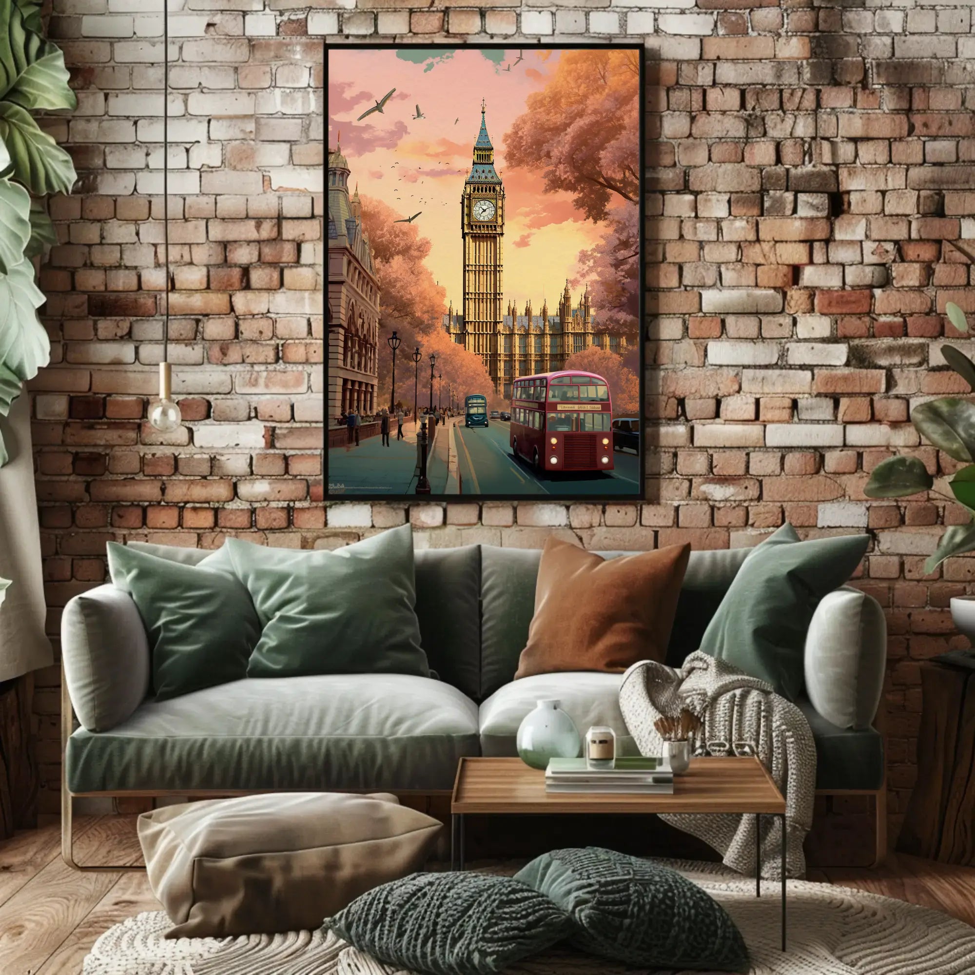 Big Ben Sunset Travel Poster PosterGoat