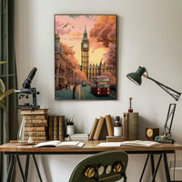 Big Ben Sunset Travel Poster PosterGoat
