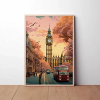 Big Ben Sunset Travel Poster PosterGoat