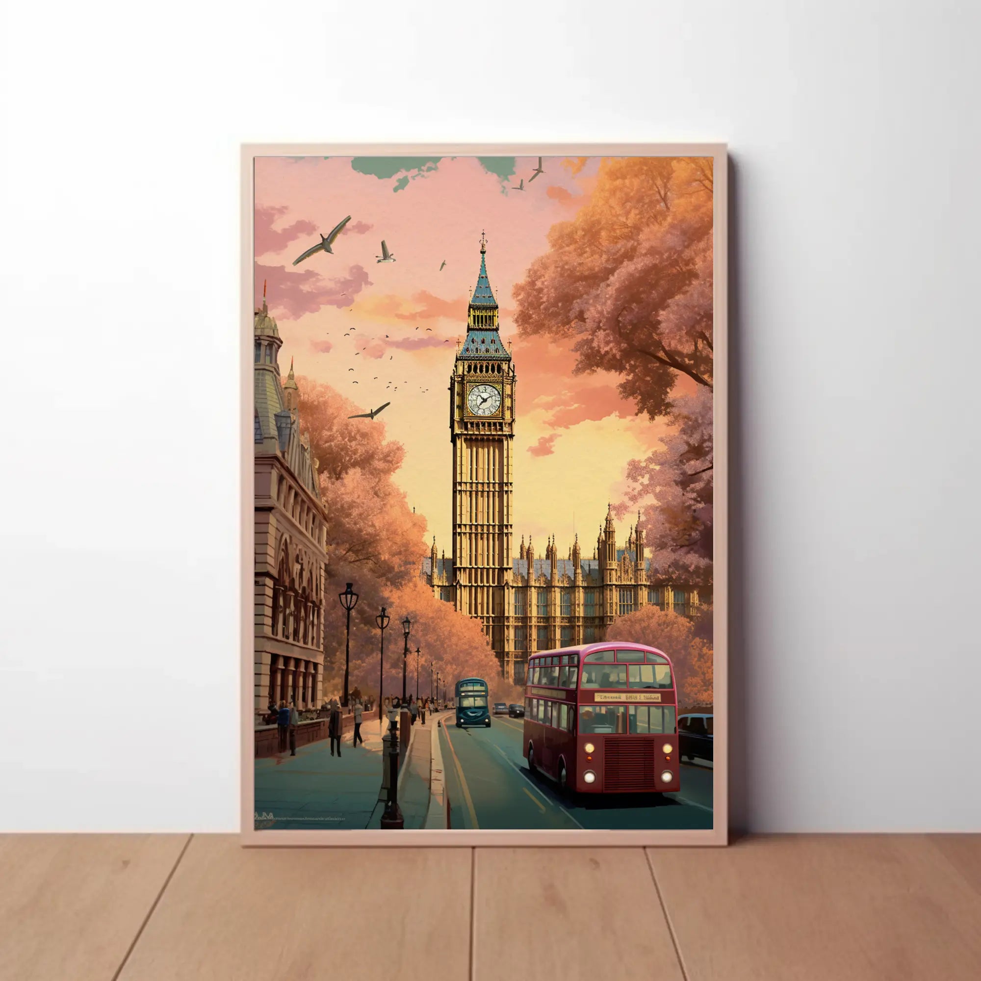 Big Ben Sunset Travel Poster PosterGoat