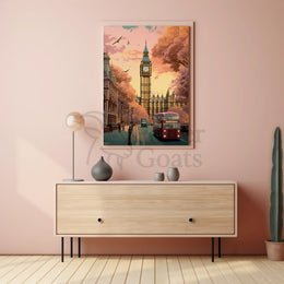 Big Ben Sunset Travel Poster PosterGoat