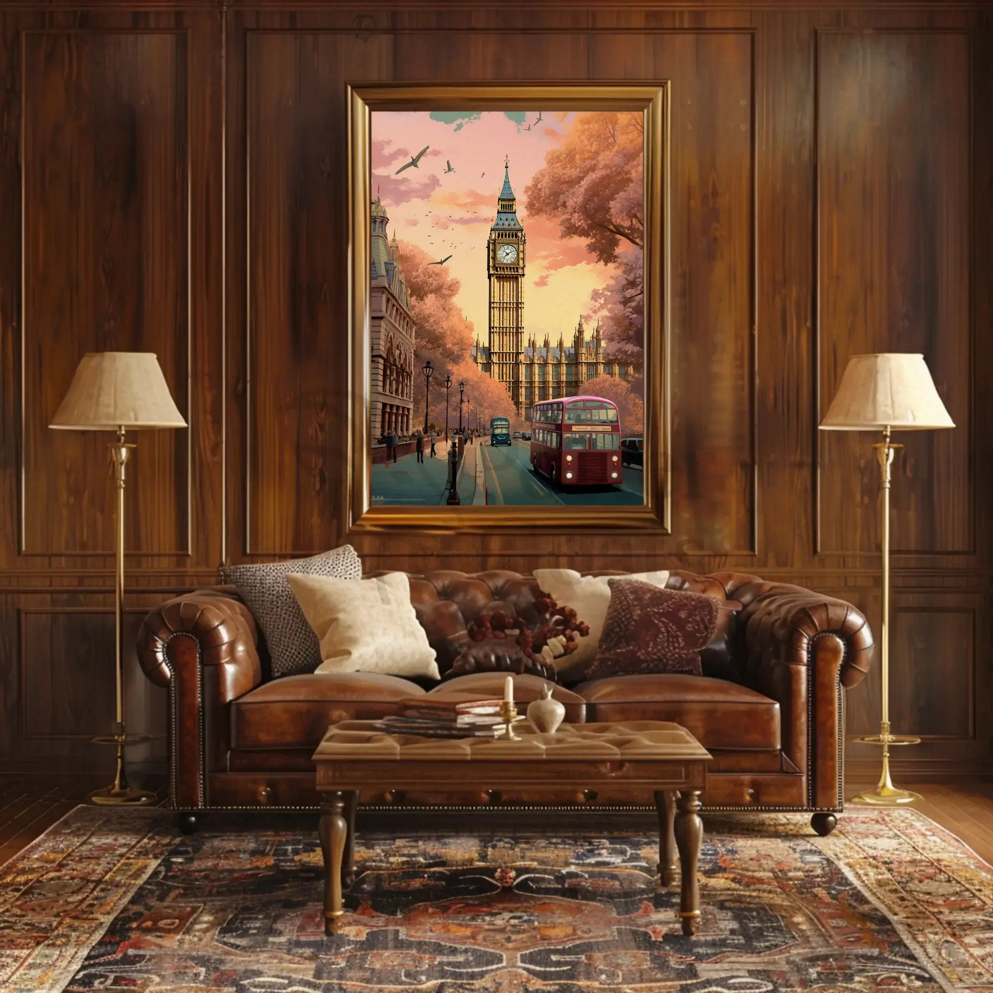 Big Ben Sunset Travel Poster PosterGoat