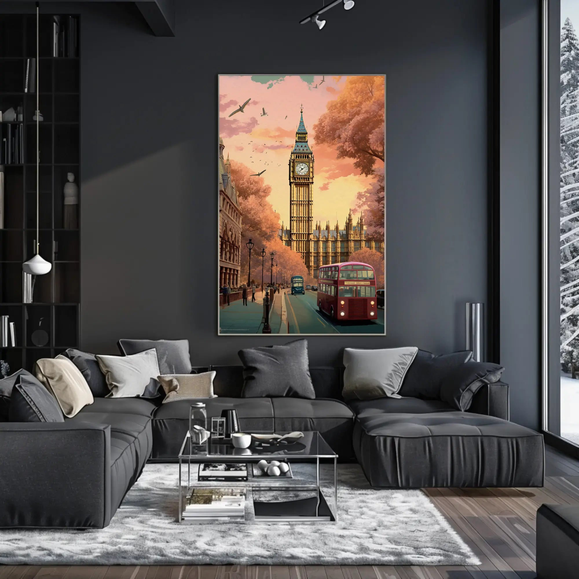 Big Ben Sunset Travel Poster PosterGoat