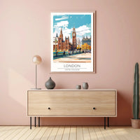 Big Ben and Westminster London Landmarks Travel Poster PosterGoat