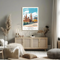 Big Ben and Westminster London Landmarks Travel Poster PosterGoat