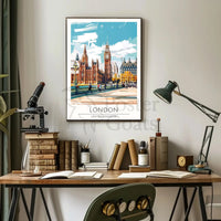 Big Ben and Westminster London Landmarks Travel Poster PosterGoat