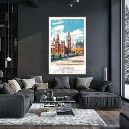 Big Ben and Westminster London Landmarks Travel Poster PosterGoat