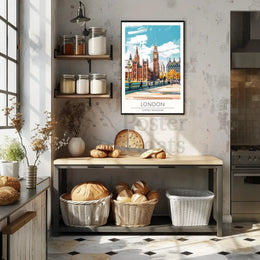 Big Ben and Westminster London Landmarks Travel Poster PosterGoat
