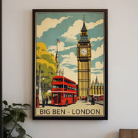 Big Ben's Timeless Charm in London Travel Poster PosterGoat