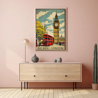 Big Ben's Timeless Charm in London Travel Poster PosterGoat