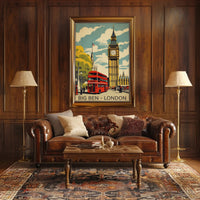 Big Ben's Timeless Charm in London Travel Poster PosterGoat
