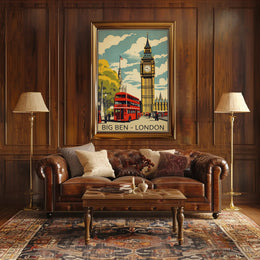 Big Ben's Timeless Charm in London Travel Poster PosterGoat