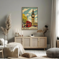 Big Ben's Timeless Charm in London Travel Poster PosterGoat