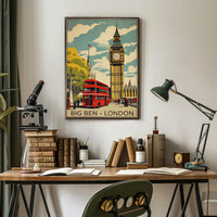 Big Ben's Timeless Charm in London Travel Poster PosterGoat