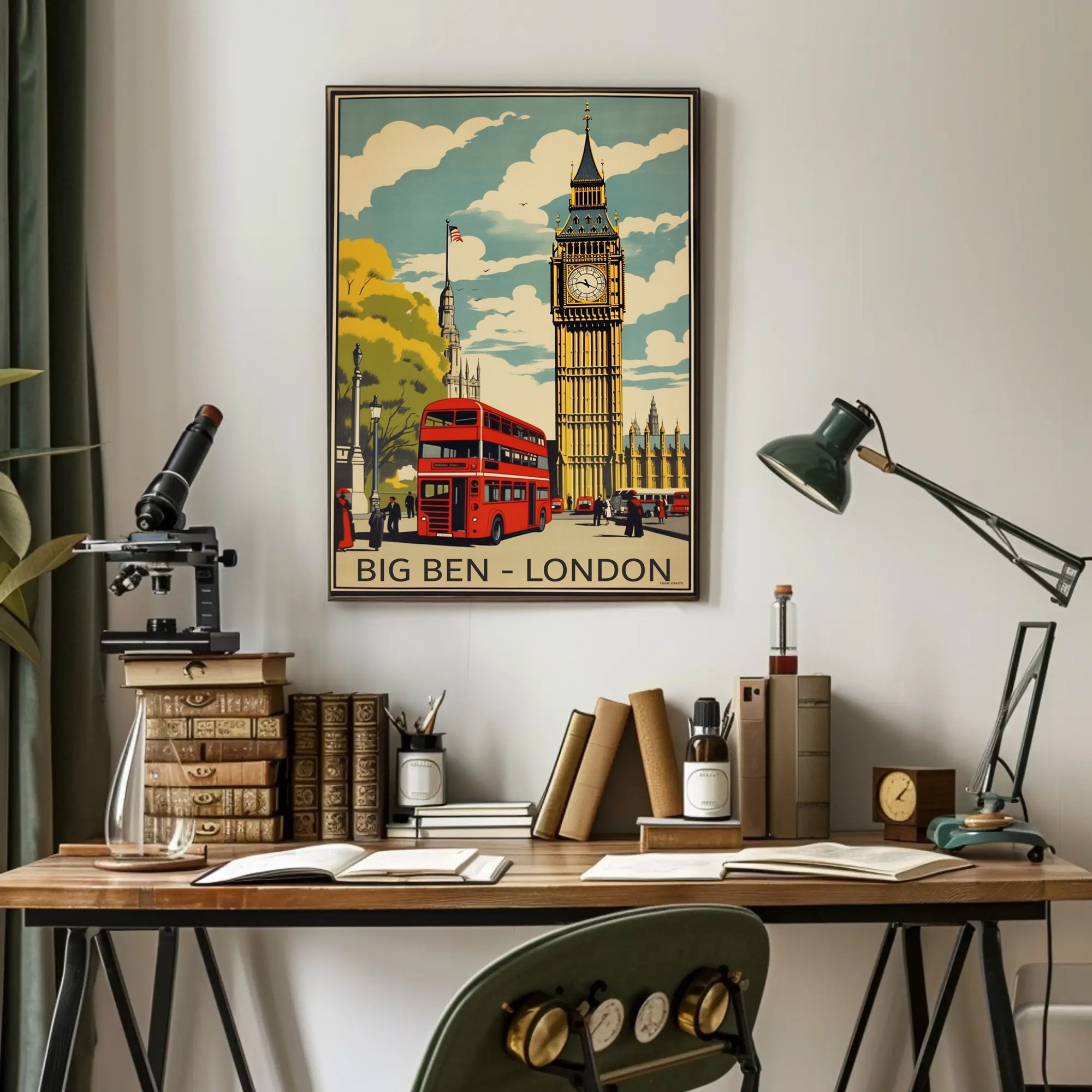 Big Ben's Timeless Charm in London Travel Poster PosterGoat