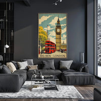 Big Ben's Timeless Charm in London Travel Poster PosterGoat
