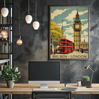 Big Ben's Timeless Charm in London Travel Poster PosterGoat