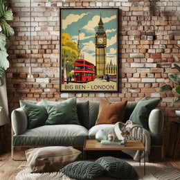 Big Ben's Timeless Charm in London Travel Poster PosterGoat