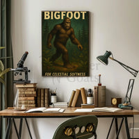 Bigfoot Mystery Celestial Softness Vintage Artistic Poster PosterGoat