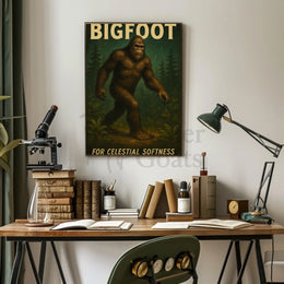 Bigfoot Mystery Celestial Softness Vintage Artistic Poster PosterGoat