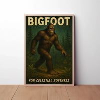Bigfoot Mystery Celestial Softness Vintage Artistic Poster PosterGoat