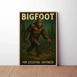 Bigfoot Mystery Celestial Softness Vintage Artistic Poster PosterGoat