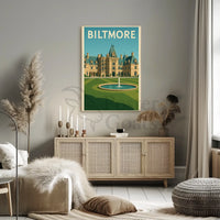 Biltmore Estate Vintage Asheville Travel Poster PosterGoat