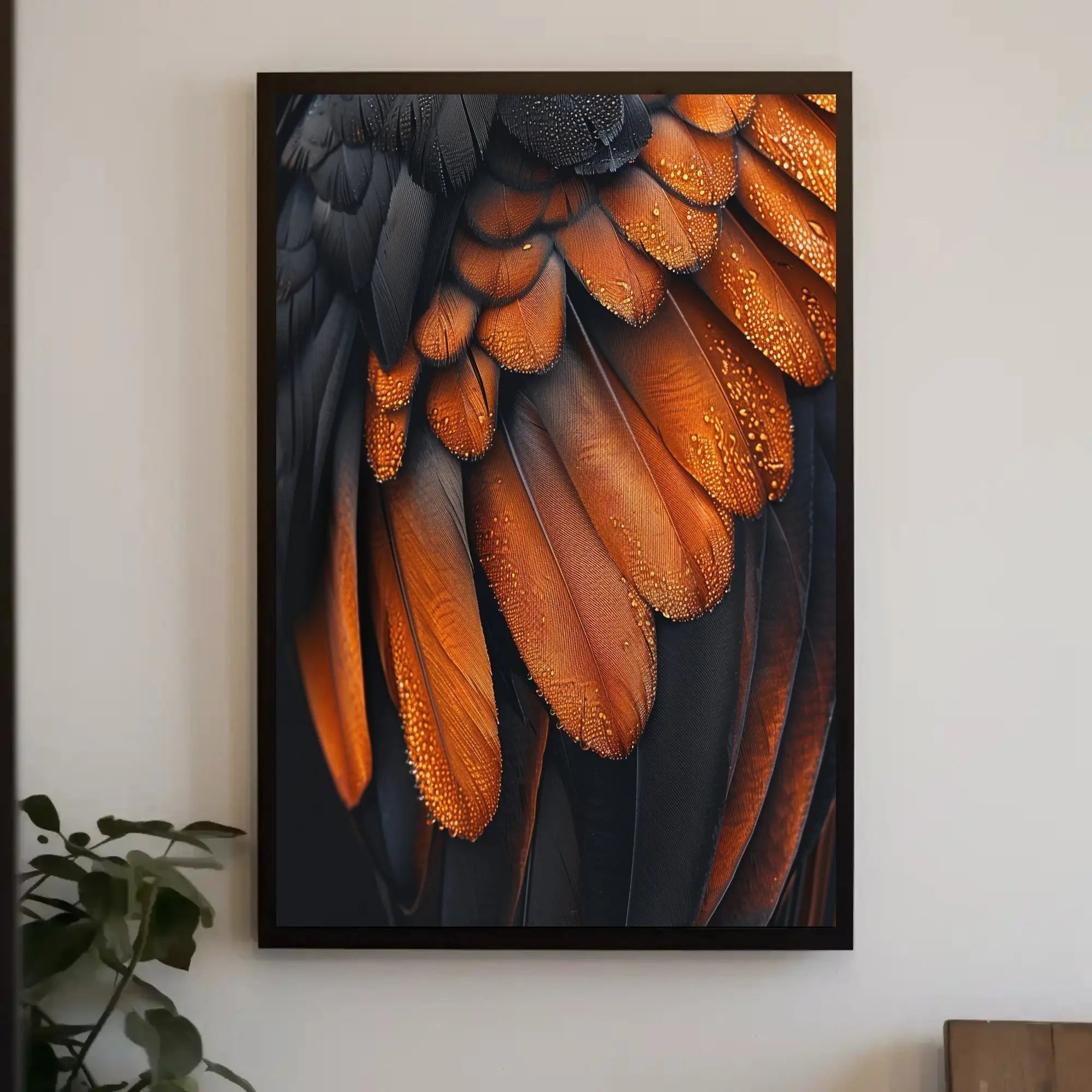 Bird Feather Close-Up: Hyper-Realistic Artistic Animal Poster PosterGoat