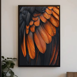Bird Feather Close-Up: Hyper-Realistic Artistic Animal Poster PosterGoat