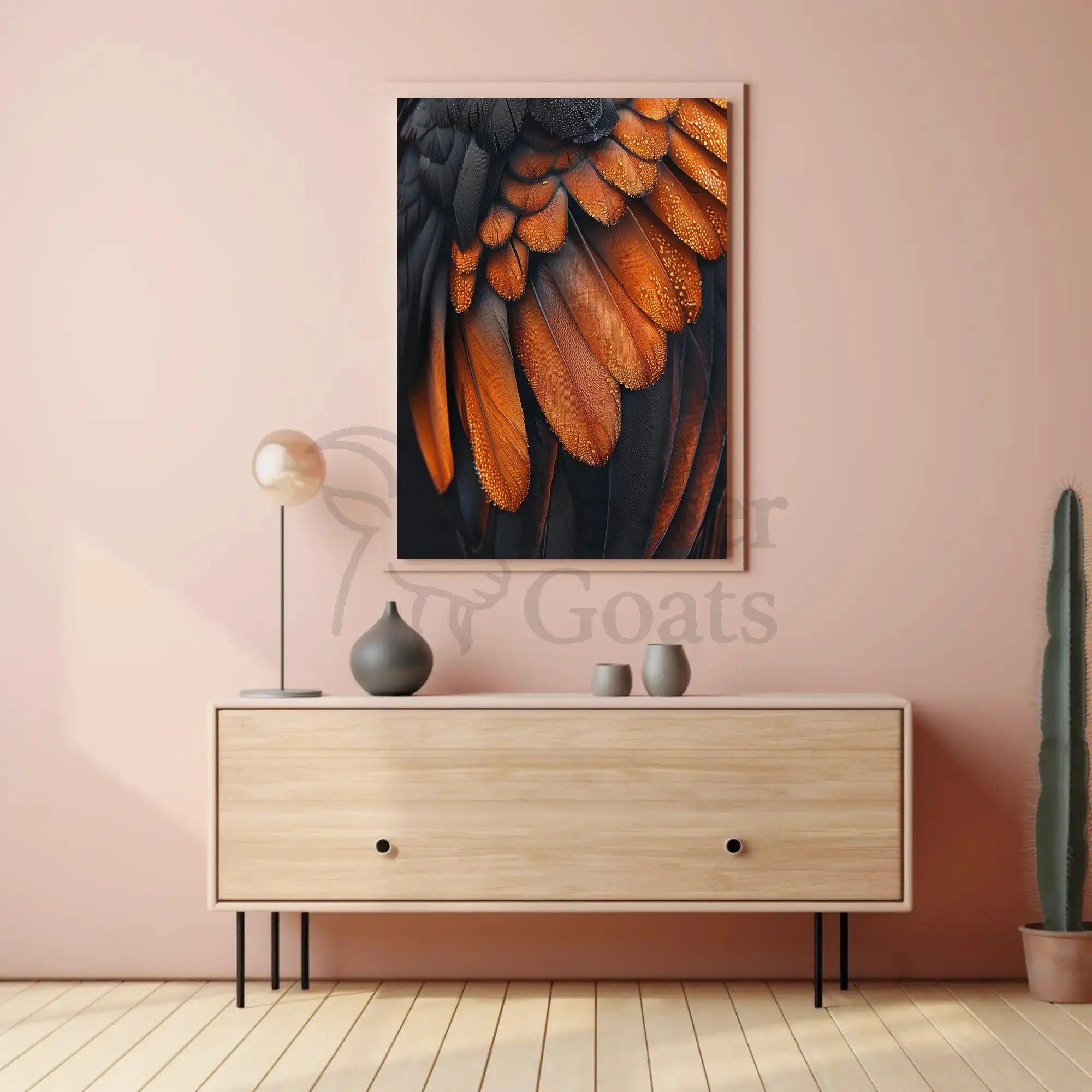 Bird Feather Close-Up: Hyper-Realistic Artistic Animal Poster PosterGoat