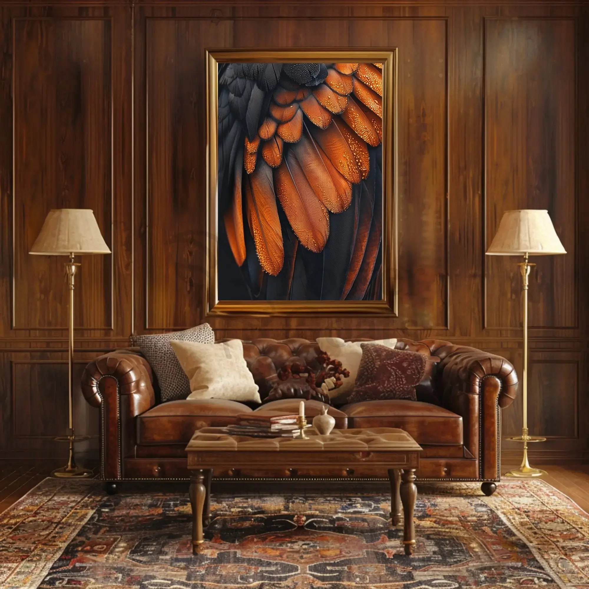 Bird Feather Close-Up: Hyper-Realistic Artistic Animal Poster PosterGoat